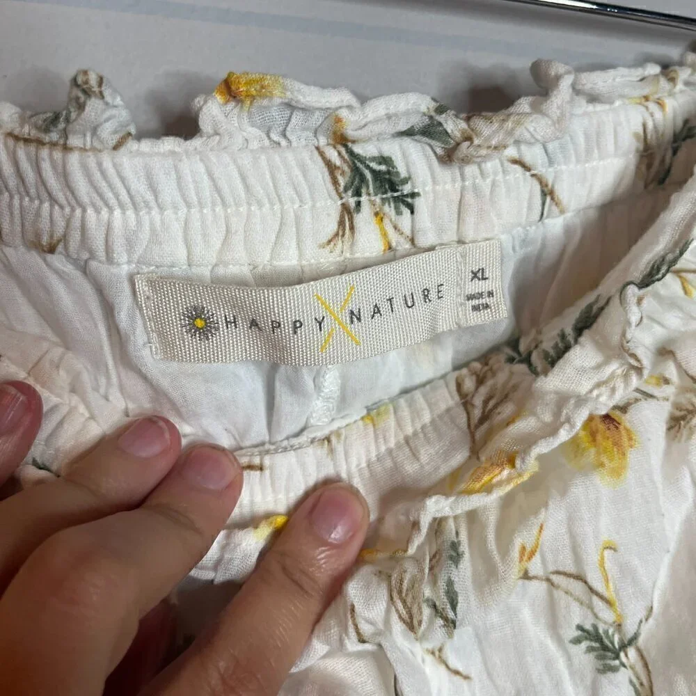 Happy Nature white floral tiered maxi skirt - Picture 3 of 5